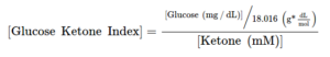 Glucose Ketone Index